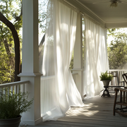 Sheer Linen Off White Outdoor Curtains For Porch