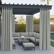 Waterproof and Windproof Outdoor Pergola Curtains - White - Grey