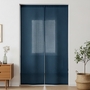 Peacock Blue Linen Noren Curtain