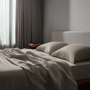 Natural Washed Linen Extra Deep Pocket Fitted Sheet Set 
