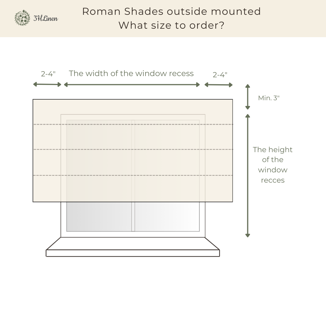 Roman Shades Outside Mounted