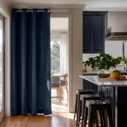 Royal Blue Linen Doorway Curtains with Grommets