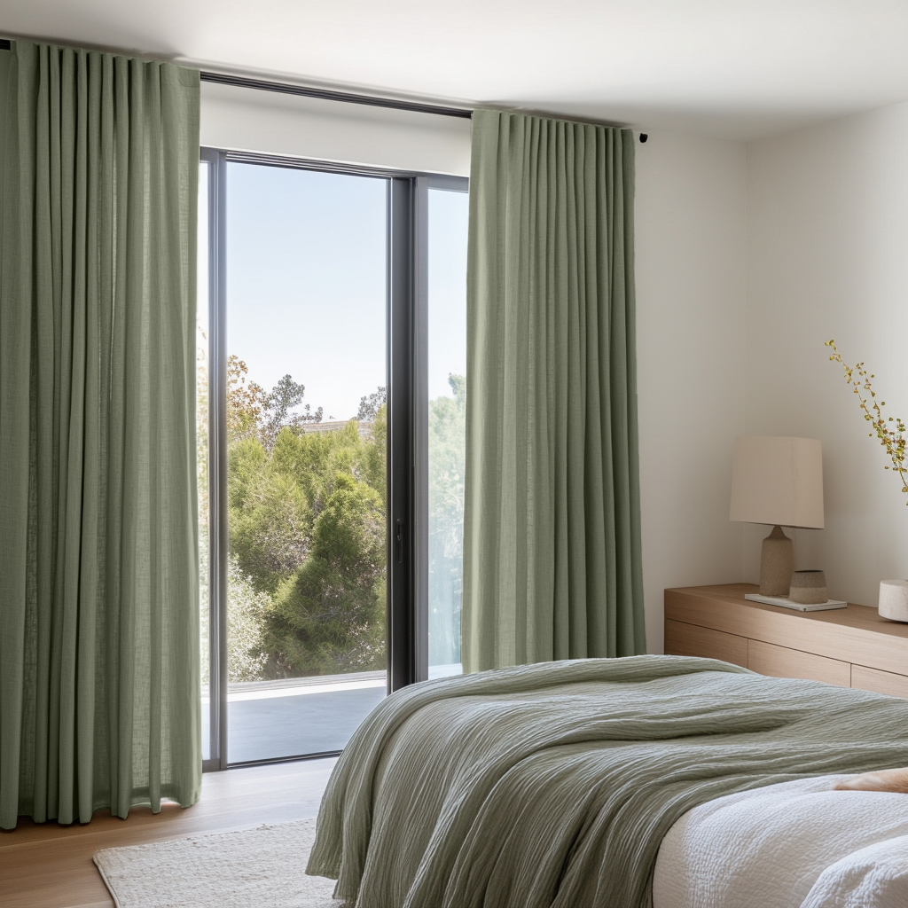 Sage Green Bedroom Curtains