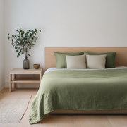 Sage Green Linen Flat Sheet