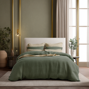 Sage Green Luxury Linen Duvet Cover