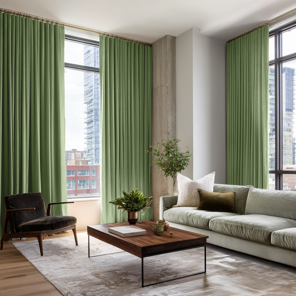Blackout Curtains Sage Greennull