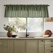 Sage Linen Kitchen Valance