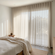 Sheer Natural Linen Curtains for Bedroom 