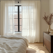 Off-White Sheer Curtains for Bedroom