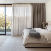 S-Fold Natural Sheer Bedroom Curtains