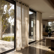 Natural Sheer Linen Grommet Curtains