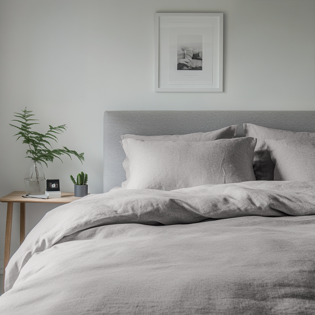 Stone Grey Linen Duvet Cover