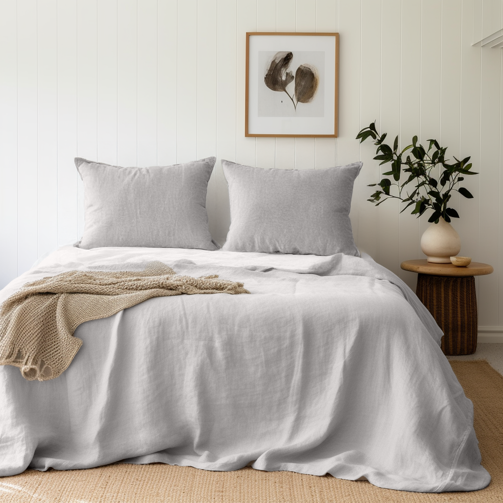 Stone Grey Linen Sheet Set