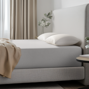 Stone Light Grey Washed Linen Deep Pocket Fitted Sheet