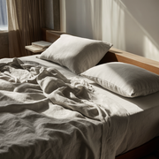 Natural Washed Linen Extra Deep Pocket Fitted Sheet Set 