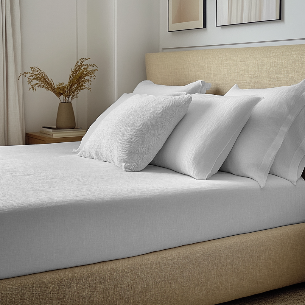White Linen Fitted Sheet
