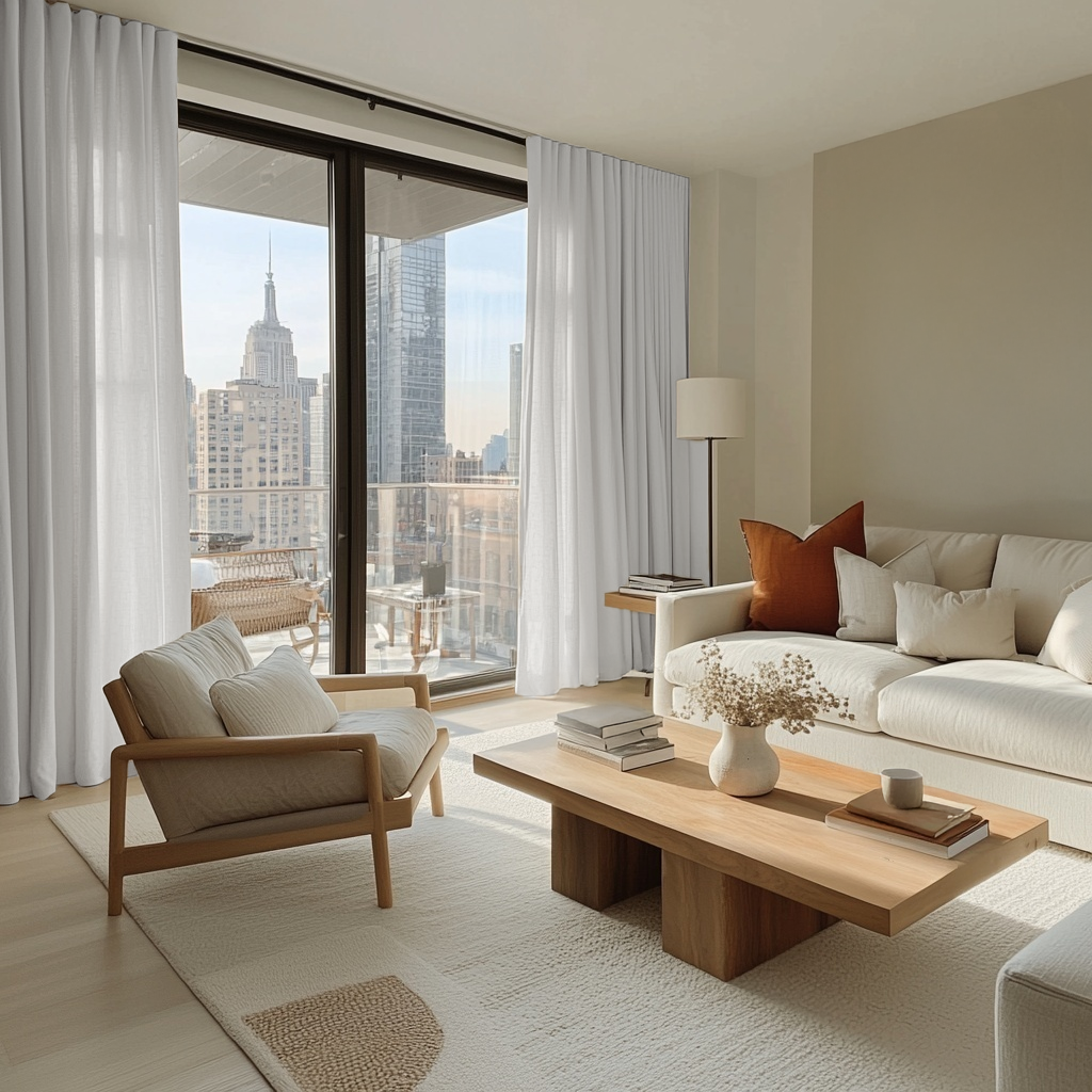 White Linen Back Tab Curtains