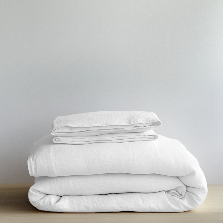 White Washed Linen Duvet Cover Set - Single, Twin, Twin XL, Full/Double, Queen, King, California King