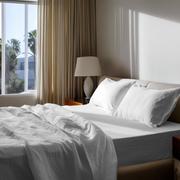 White Washed Linen Extra Deep Pocket Fitted Sheet Set Set