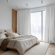 Pencil Pleat Linen Blackout Curtains for Bedroom
