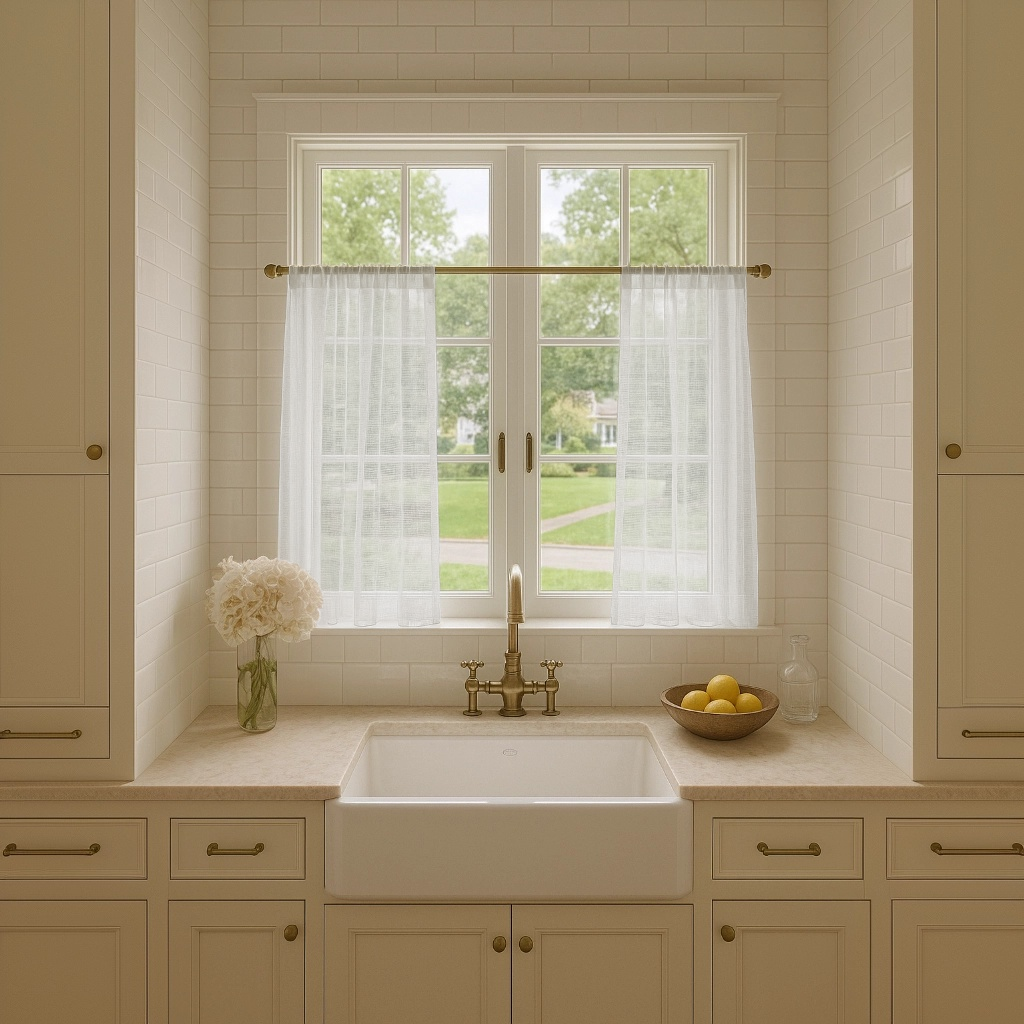 3H Linen Cafe Curtains - Thumbnail 3
