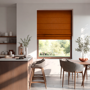 Terracotta Linen Blackout Roman Shades