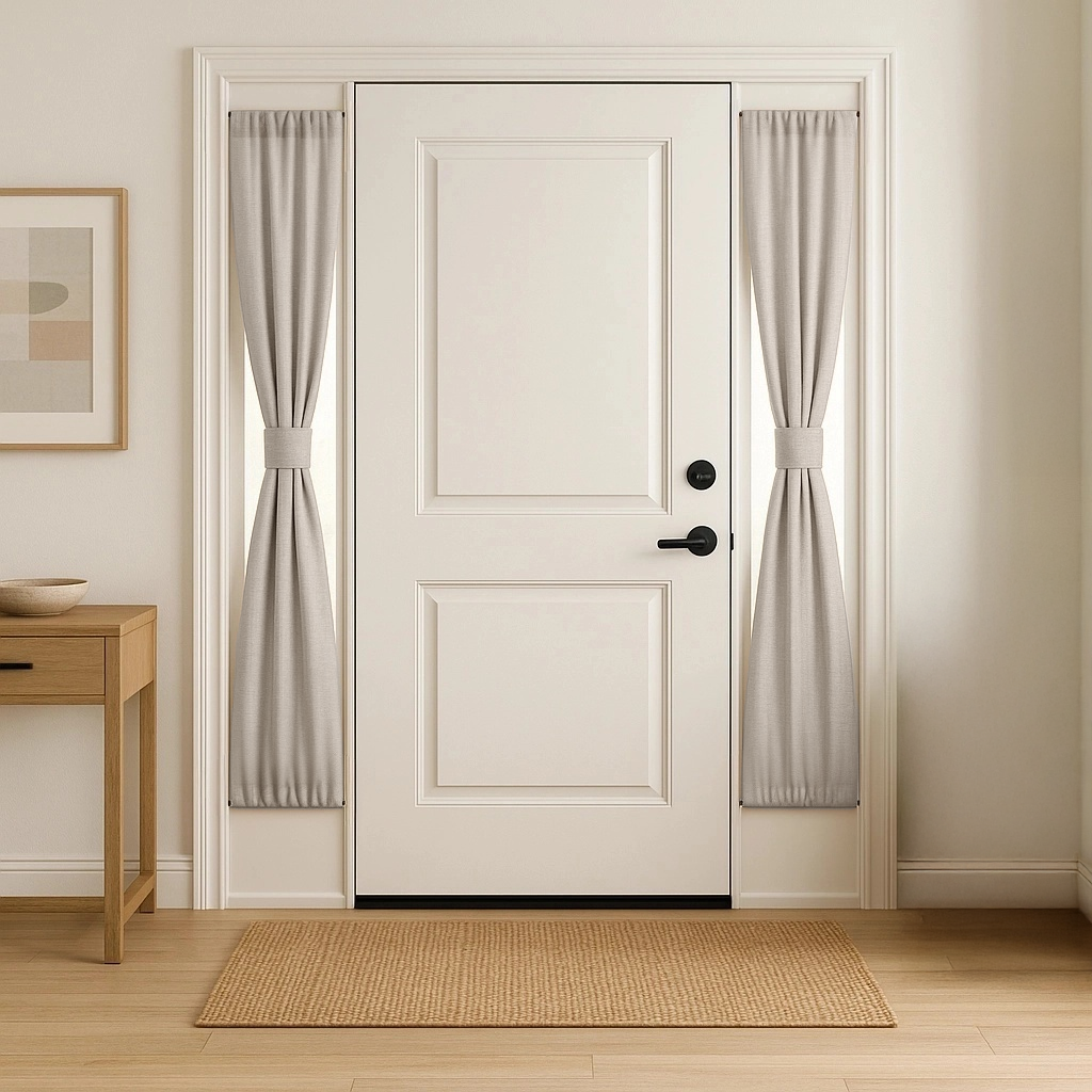 Natural blackout sidelight curtains