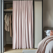 Dusty Pink  Back Tab Closet Linen Curtain