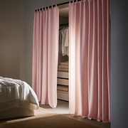 Dusty Rose Tab Top Closet Linen Curtain