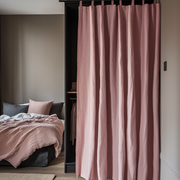 Dusty Rose Tab Top Closet Linen Curtain