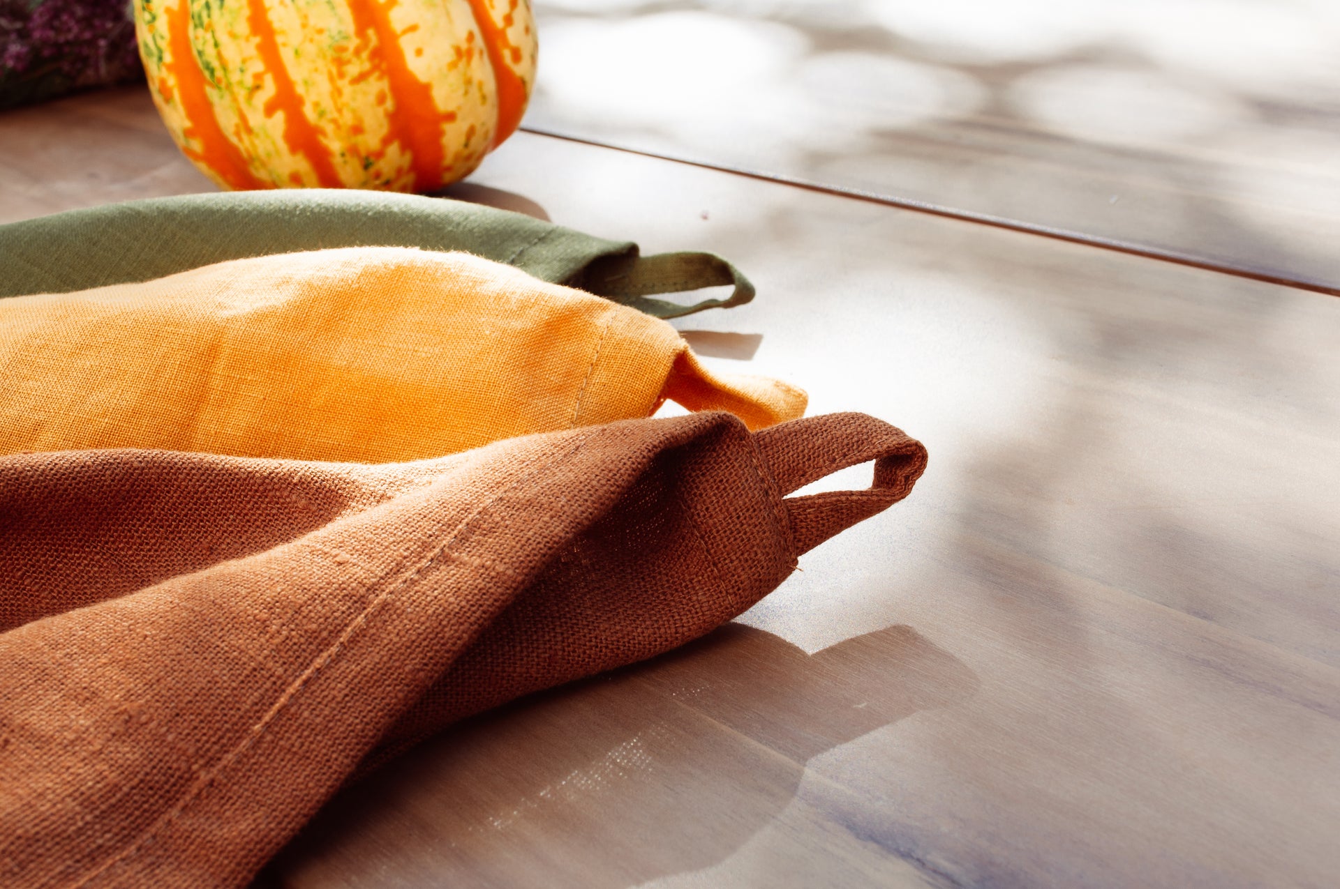Funky Foliage Fall Kitchen Tea Towel - Linen/Cotton