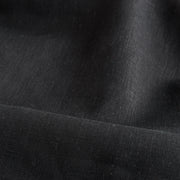 Black Linen Fabric by the Yard - 100% French Natural - Width 52”- 106”