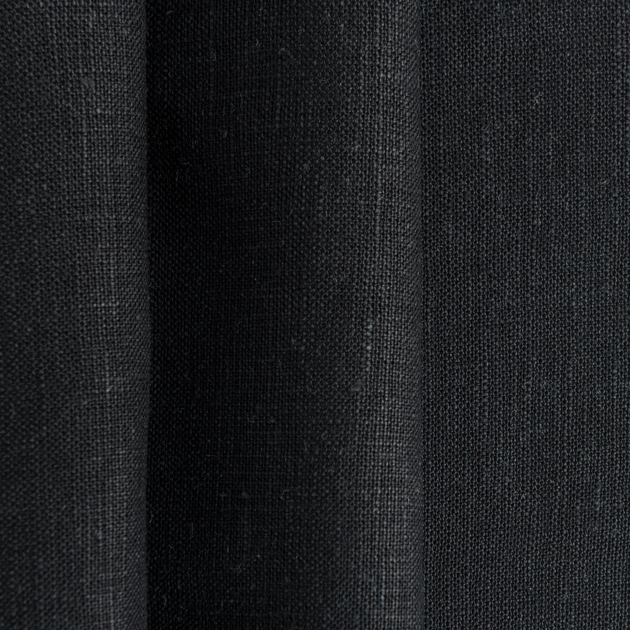 Black Linen Fabric by the Yard - 100% French Natural - Width 52”- 106”