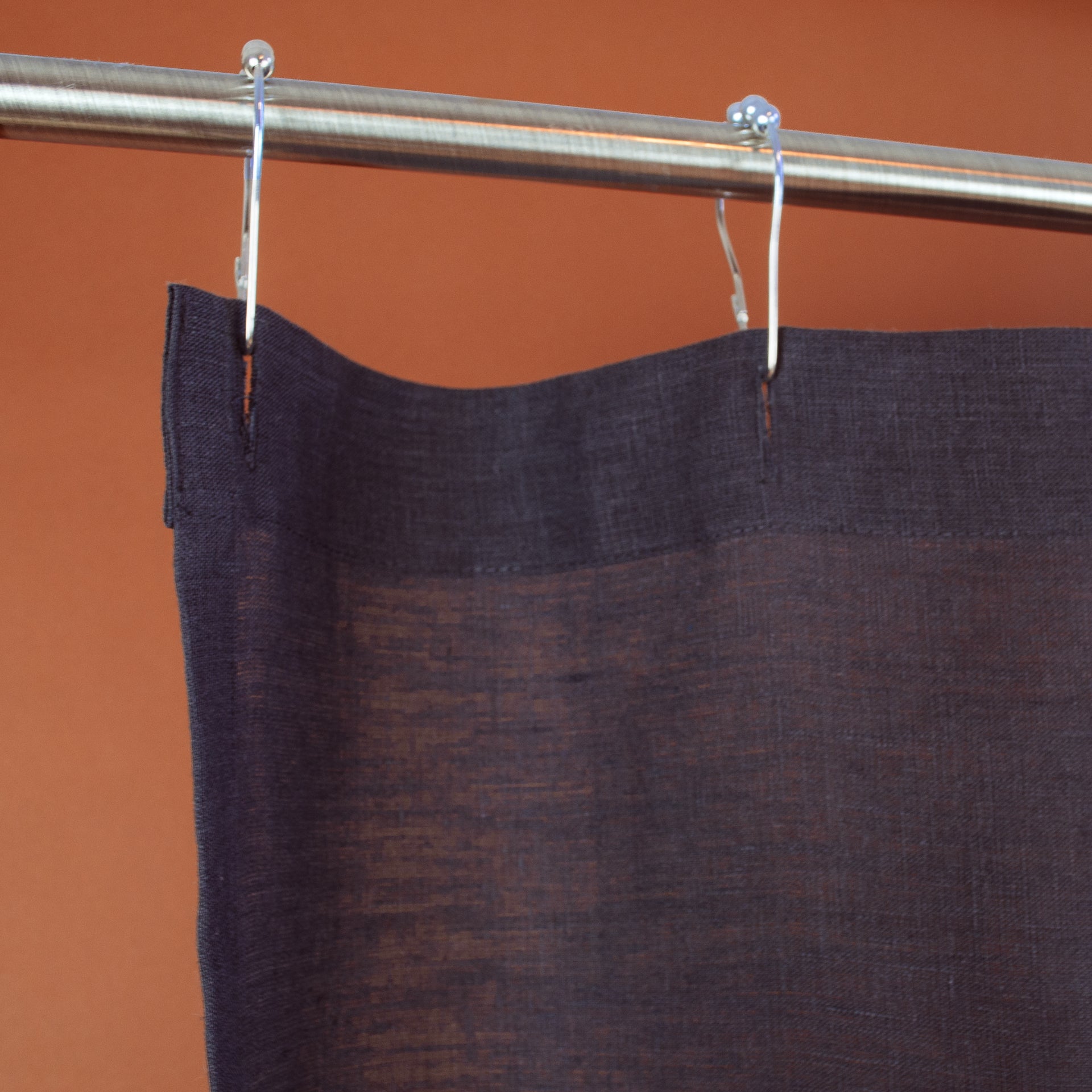 Linen Shower Curtains, Color: Charcoal