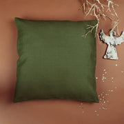 Linen pillow cover, color: Moss Green