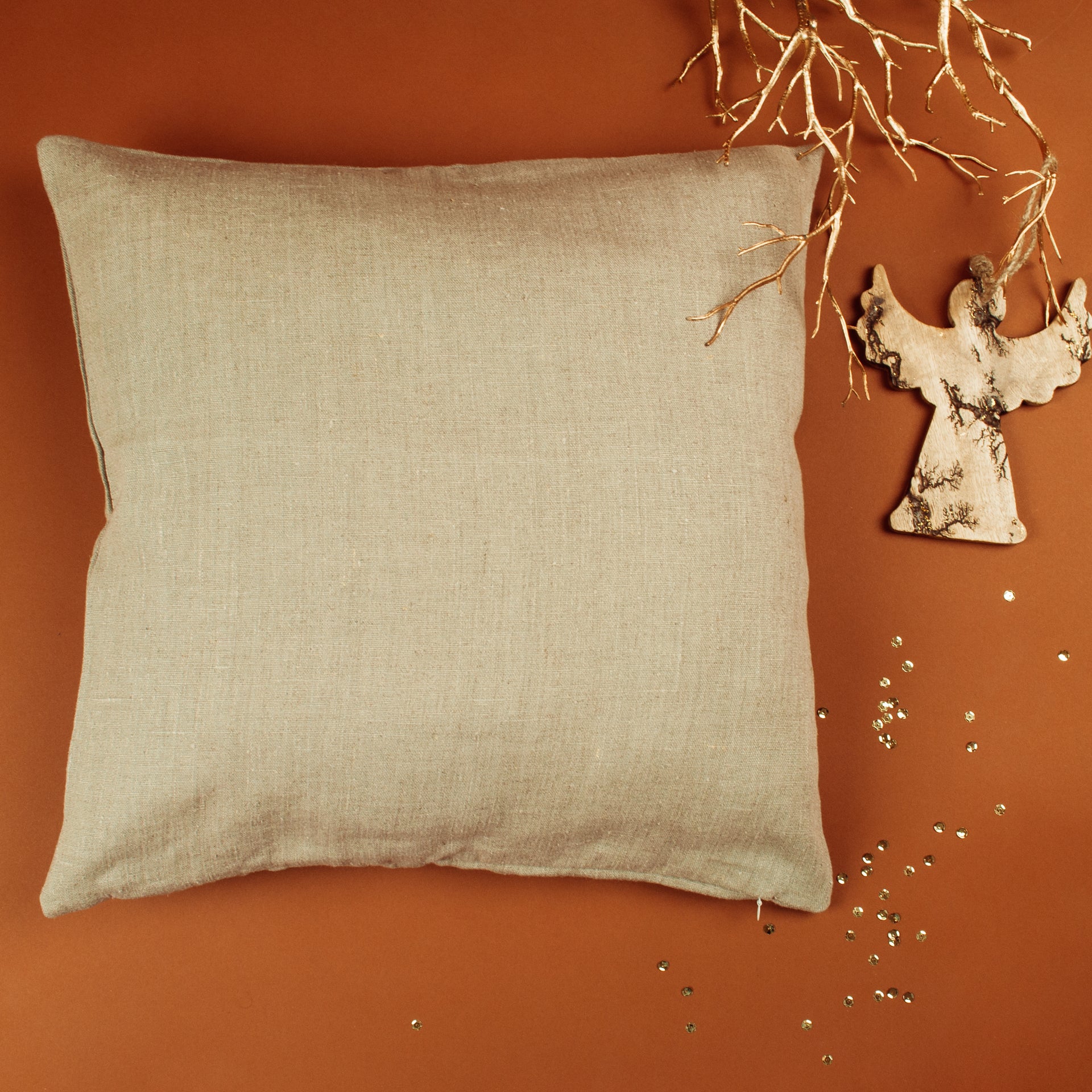 Linen pillow cover, color: Heavy Weight Natural