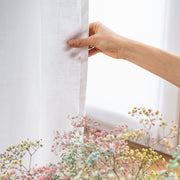 White S-fold Sheer Curtain