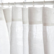 Unlined White S-fold Curtain