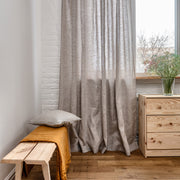 Linen Curtains with Back tabs, Color: Natural