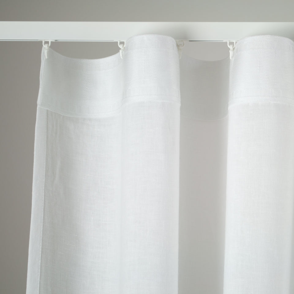 Wavefold Linen Curtains - Suitable for Tracks - Custom Sizes: 63