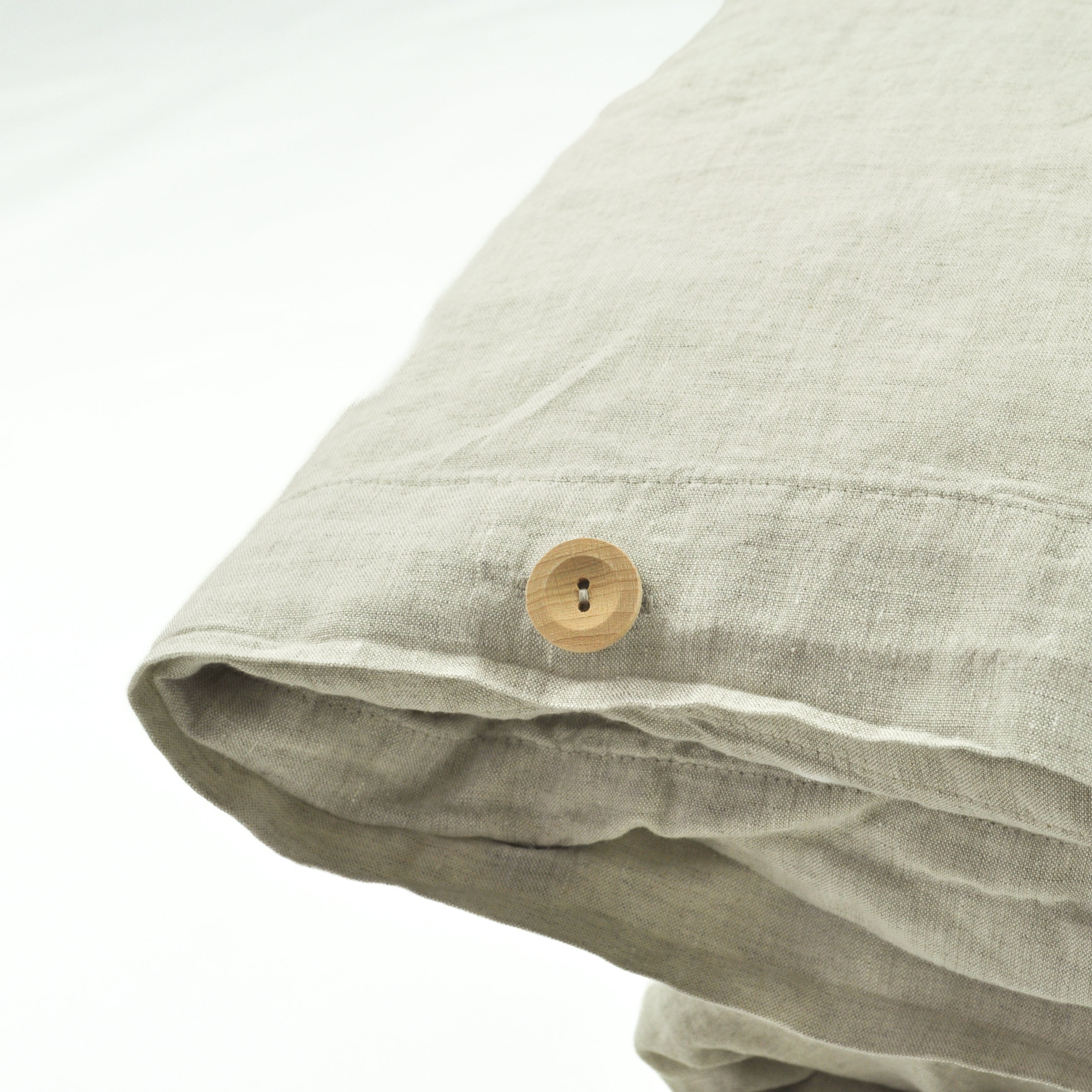 Natural Linen Duvet Cover - Zipper or Buttons Closure - King, Queen, T