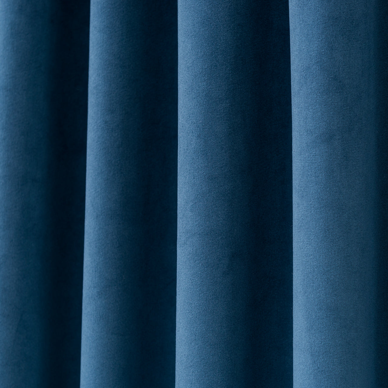 Steel Blue Velvet Blackout Tab Top Curtain - Custom Sizes and Colors