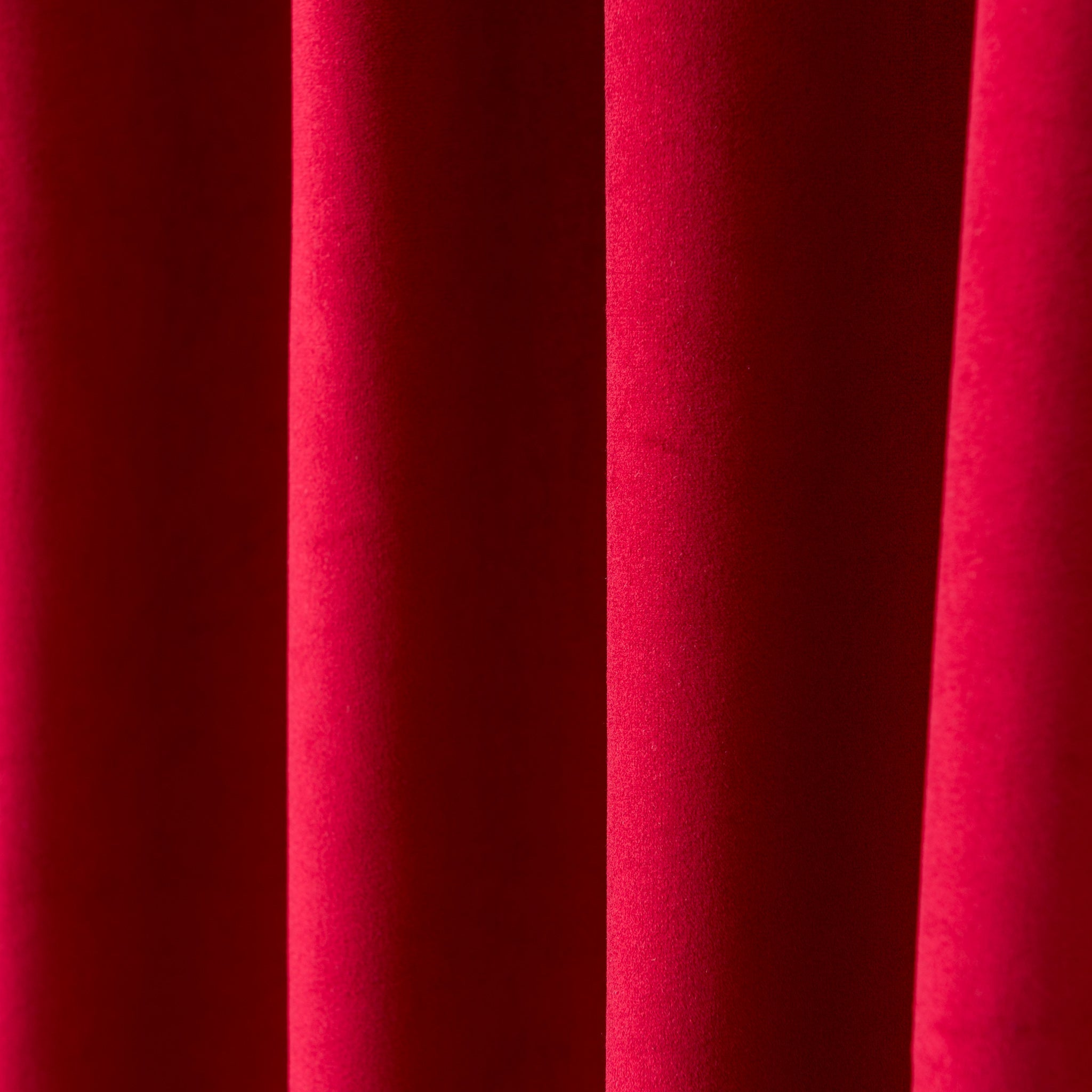 Classic Red Velvet S-Fold Closet Curtains - Custom Sizes: 63