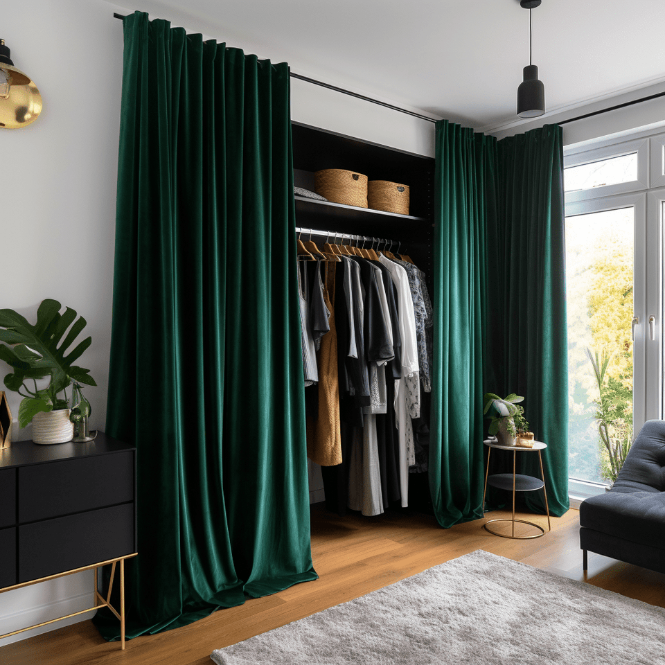 Closet Curtains - Custom Sizes & Colors - Curtains for Closet Doors
