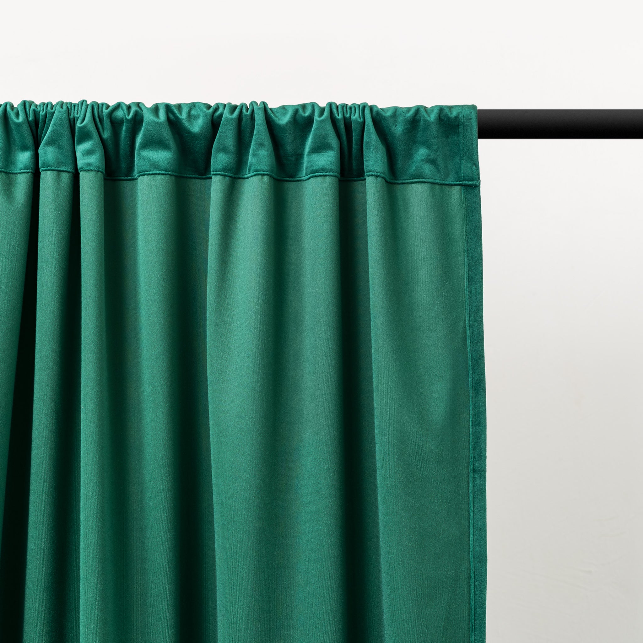 Emerald Green Velvet Rod Pocket Curtains - Custom Sizes: 63