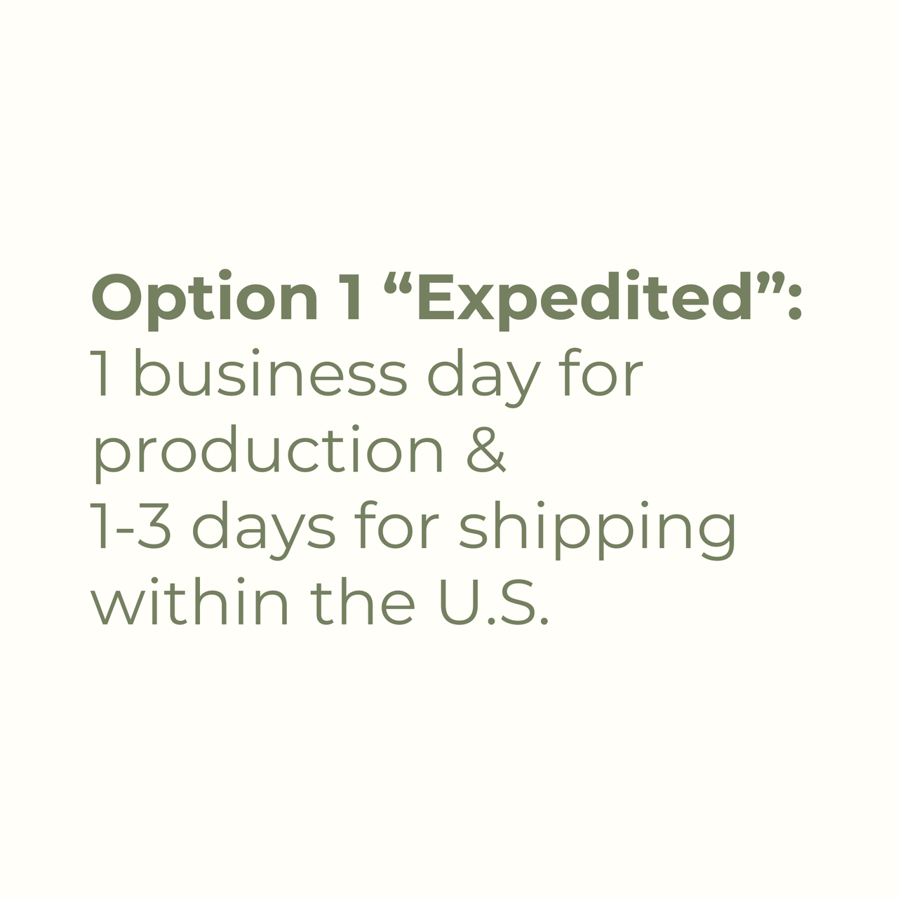 Expedited Delivery Overview