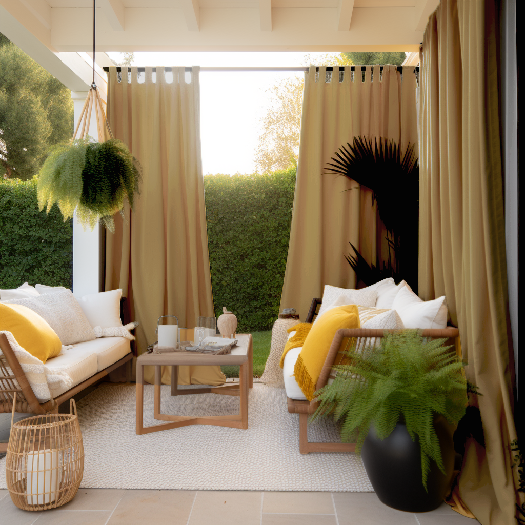 Extra Long Outdoor Curtains - Waterproof and Windproof - Different Headings, Colors and Custom Sizes, Heading: Velcro Tabs Top