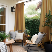 Extra Long Outdoor Curtains - Waterproof and Windproof - Different Headings, Colors and Custom Sizes, Color: Mustard Yellow