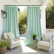 Extra Long Outdoor Curtains - Waterproof and Windproof - Different Headings, Colors and Custom Sizes, Color: Mint
