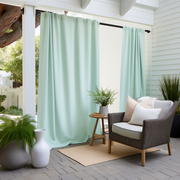 Extra Long Outdoor Curtains - Waterproof and Windproof - Different Headings, Colors and Custom Sizes, Heading: Rod Pocket